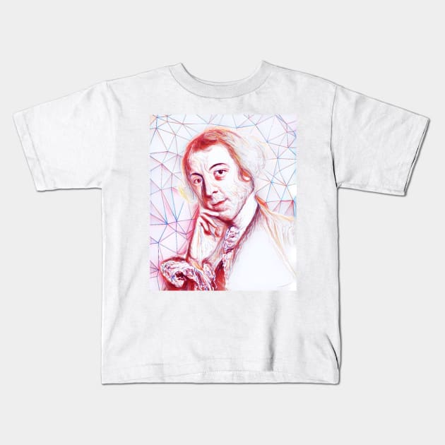 Horace Walpole Portrait | Horace Walpole Artwork | Line Art Kids T-Shirt by JustLit